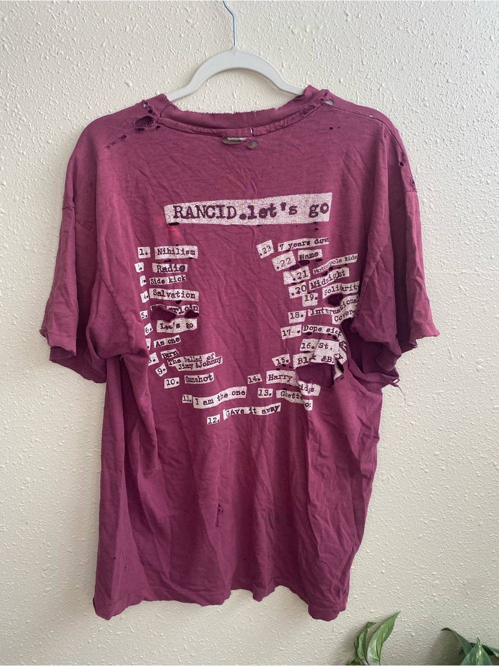Vintage 90s anvil RANCID band tour tee single stitch paper tag thrashed - Picture 4 of 12
